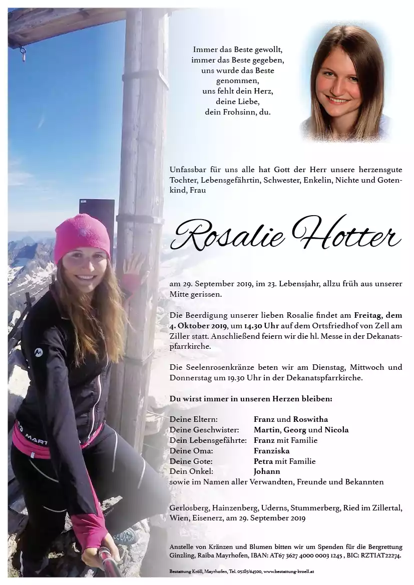 Parte von Rosalie Hotter